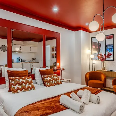 L'ecrin Rouge Escapade Romantique Et Balneo Prive 아파트 보르도