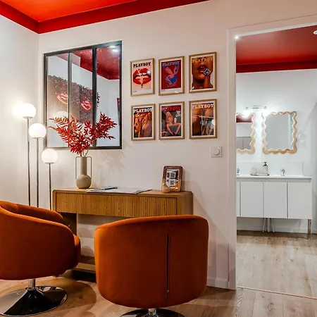 L'ecrin Rouge Escapade Romantique Et Balneo Prive 아파트 *