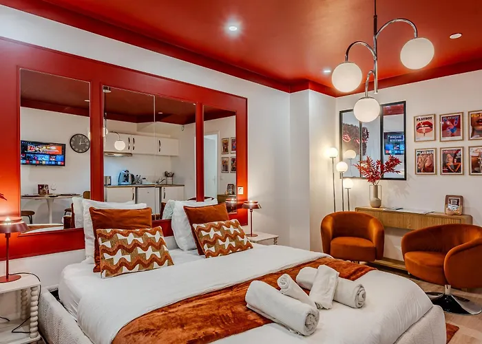 L'ecrin Rouge Escapade Romantique Et Balneo Prive 아파트 보르도