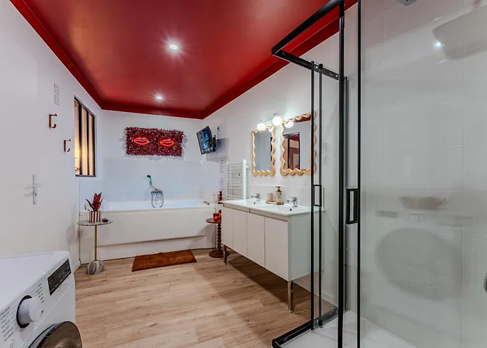 公寓 L'ecrin Rouge Escapade Romantique Et Balneo Prive *