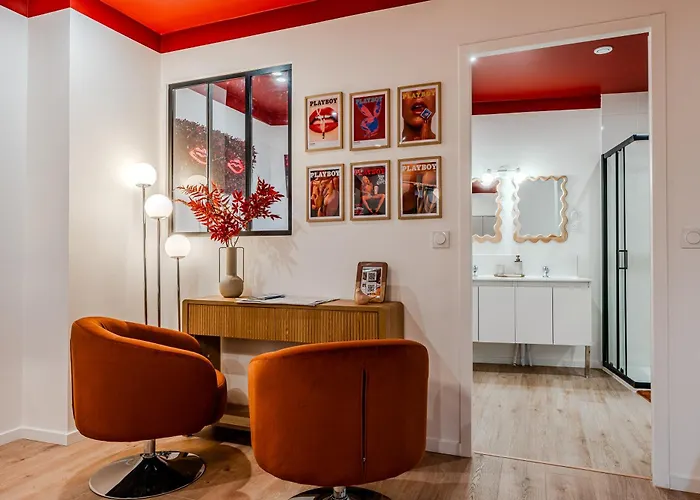 L'ecrin Rouge Escapade Romantique Et Balneo Prive 아파트 *