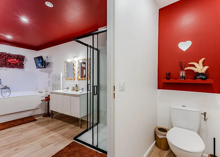 L'ecrin Rouge Escapade Romantique Et Balneo Prive *